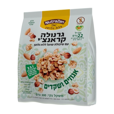 גרנולה קראנצי אגוזים ושקדים ללג וללתס