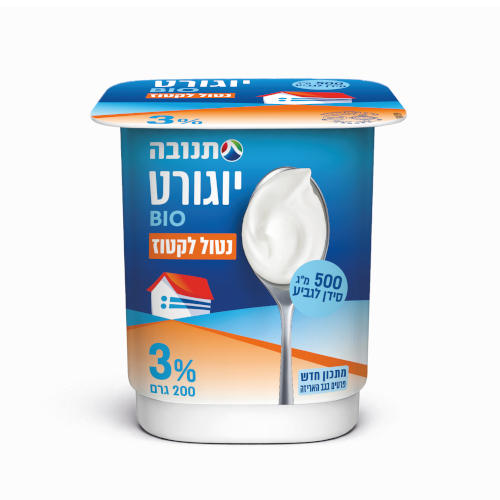 יוגורט תנובה נטול לקטוז 3% 200גר